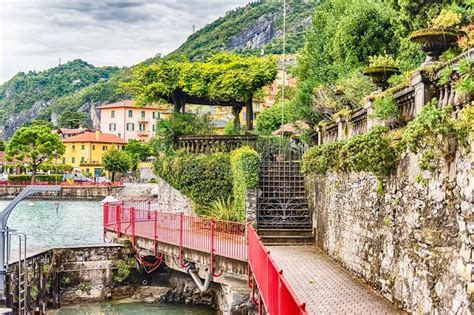 The Picturesque Village Of Varenna Over The Lake Como Italy Stock