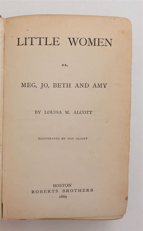 little women or meg jo beth and amy [two volumes] von alcott louisa may hardcover 1869
