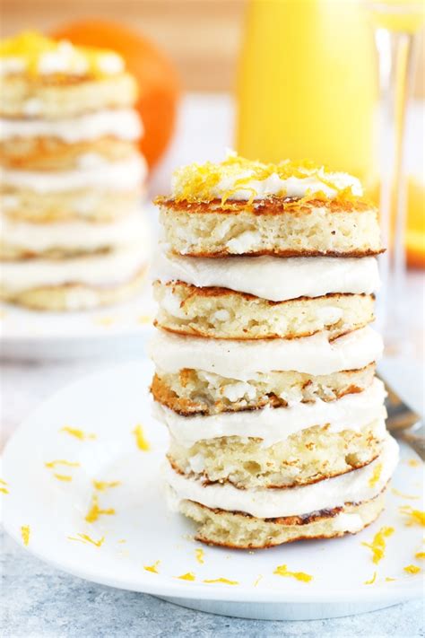 Mimosa Pancake Stacks Cake N Knife