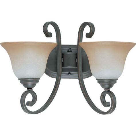 Learn about residential lighting fixtures, lighting methods, and light sources. Glomar 3-Light Mahogany Bronze Vanity Light with Champagne ...