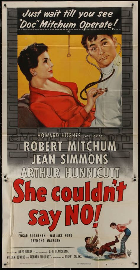 8t0287 She Couldnt Say No 3sh 1954 Sexy Short Haired Jean Simmons Dr Robert