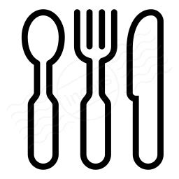 Icon spoon and fork on dining table for food vector image. IconExperience » I-Collection » Knife Fork Spoon Icon