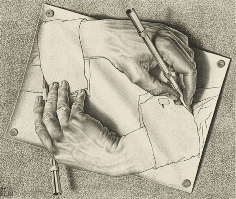 Mc Escher Hands Drawing Each Other At Getdrawings Free Download