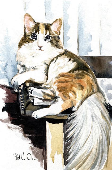 She Has Got The Look Cat Portrait Painting By Dora Hathazi Mendes