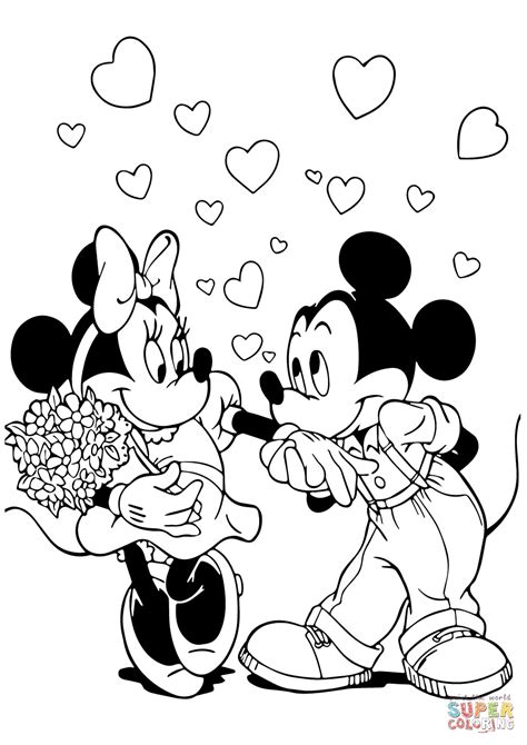 18 Imprimer Coloriage Mickey Et Minnie Background Bennmyid