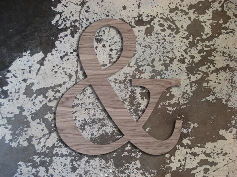Giant Wooden Ampersand Letter Xl Modern Home Decor Etsy