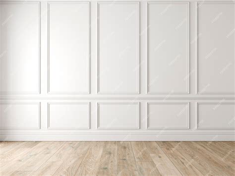 Premium Photo Modern Classic White Empty Interior With Wall Panels