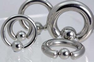Large Gauge Bcr S Ball Closure Rings L Captive Bead Rings Steel Ebay