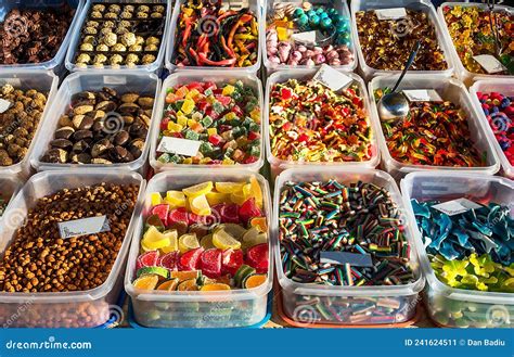 Boxes With Candies At The Market Stock Image Image Of Food