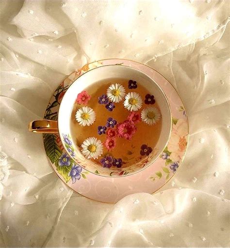 Flowers Tea Uploaded By Michell Cheam On We Heart It Aesthetic Food