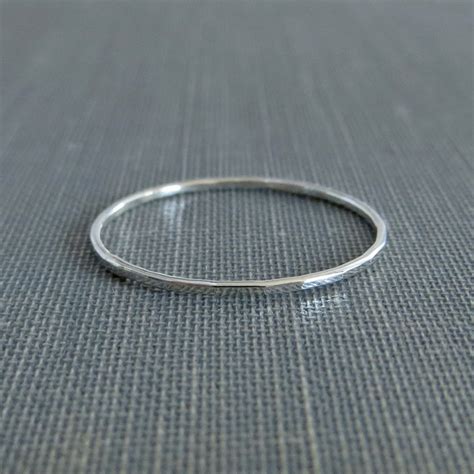 Thin Sterling Silver Stackable Ring 1 Ring By Modernchromatic