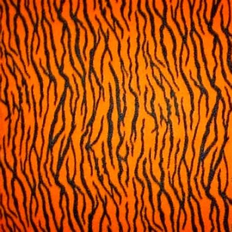Bengal Tiger Fur Print Pattern Half Yard Fleece Fabric Safari Animal