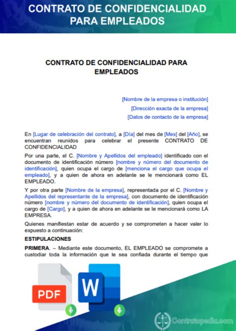 Total Imagen Contrato De Confidencialidad Modelo Abzlocal Mx