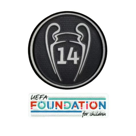 real madrid champions league 14 trophy patch set soccer wearhouse