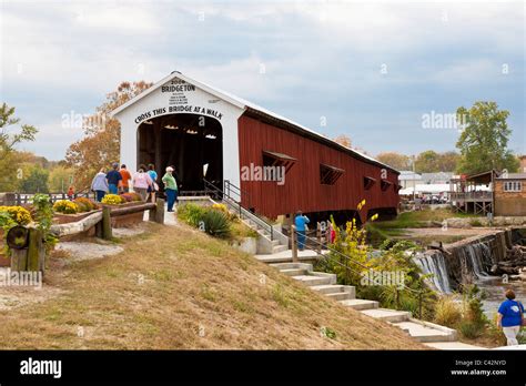 Replica Of The Bridgeton Covered Bridge Which Was Built In 2006 In
