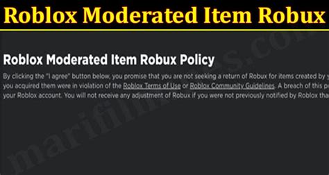 Roblox Moderated Item Robux Nov Read New Policies Here