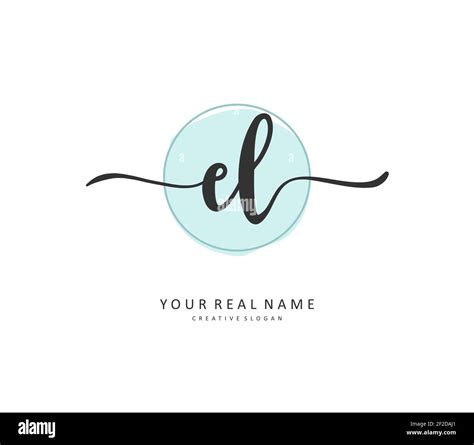 El Initial Letter Handwriting And Signature Logo A Concept Handwriting