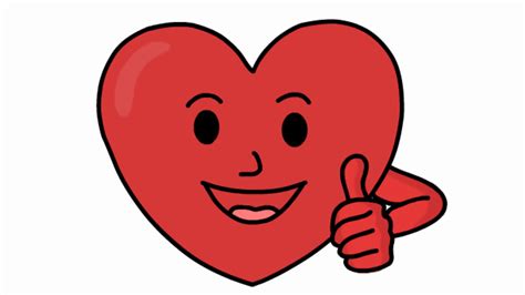 Happy Strong Heart Sketch Illustration Hand Drawn Animation Transparent