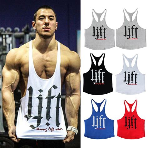 Gym Hot Mens Clothing Lift Stringer Bodybuilding Tank Top Muscle Vest Shirt Gym Tank Tops