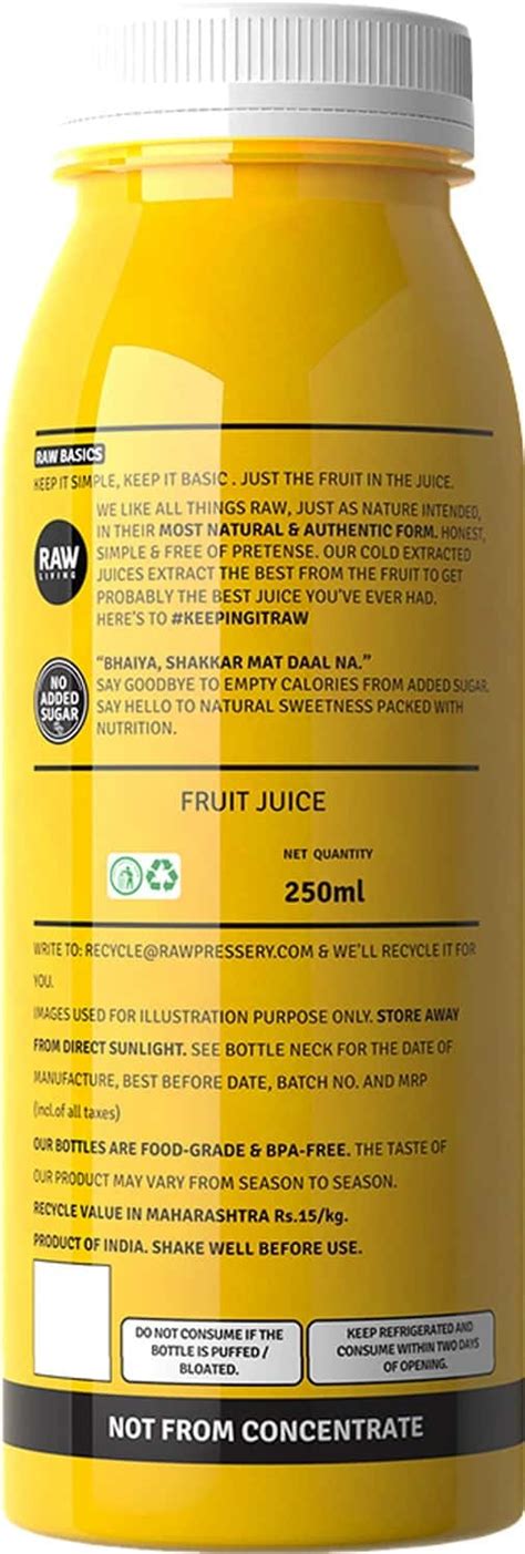 Buy Raw Pressery Orange Valencia Juice 250ml Bottle Online And Get Upto