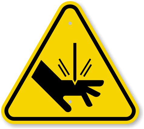 ISO Cut Sever Hazard Warning Sign Symbol Low Prices SKU IS
