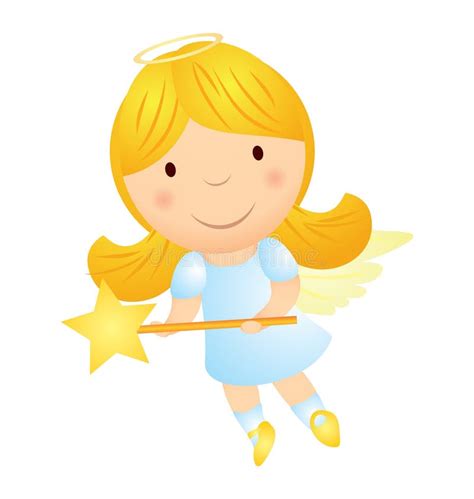 Cute Little Angel Girl Stock Illustration Illustration Of Cute 13653955