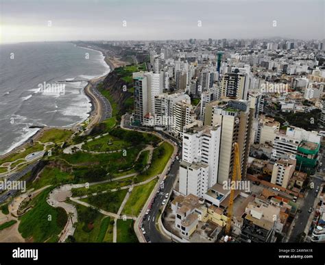 Paragliding In Miraflores Lima Peru High Resolution Stock Photography