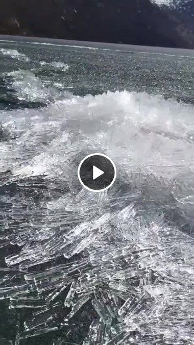 Ice Shards Pushing Up From A Melting Mountain Lake  Epic Fails
