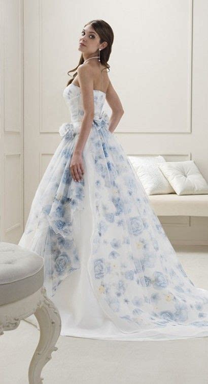 White Wedding Dress With Blue Accents Free From Error E Journal Photo