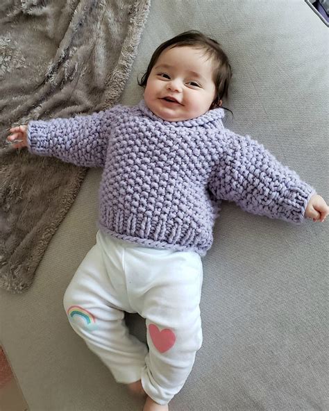 The Little Chunky Free Knit Baby Sweater Pattern