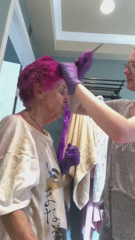Grandma Gets Her Hair Dyed In Shocking Pink Jukin Licensing