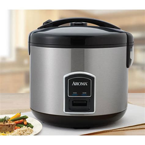 Why use a rice cooker with a stainless steel inner pot? Aroma 10-cup Stainless Steel Rice Cooker and Food Steamer ...