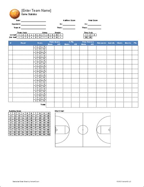 Basketball Team Roster Template For Excel