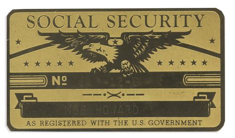 Average processing times by state (s) in weeks (w) for the period 4/1/2021 through 6/25/2021. Lot Detail - Moe Howard's Metal Social Security Card -- Engraved ''Moe Howard'' on Front ...