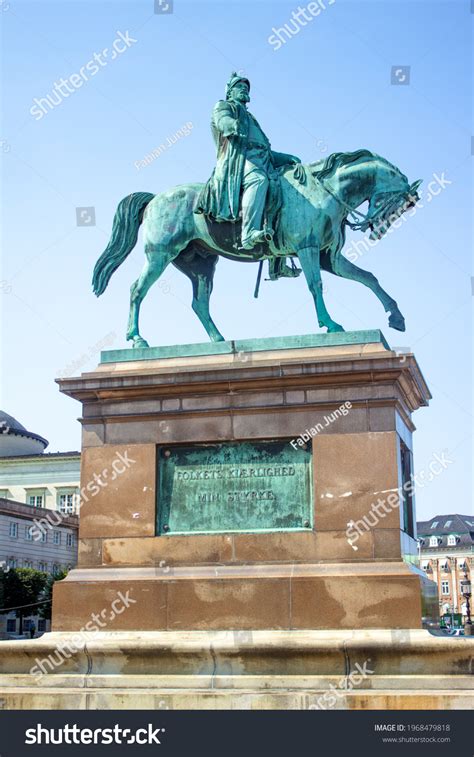 Equestrian Statue Frederik Vii Rytterstatuen Av Stock Photo 1968479818