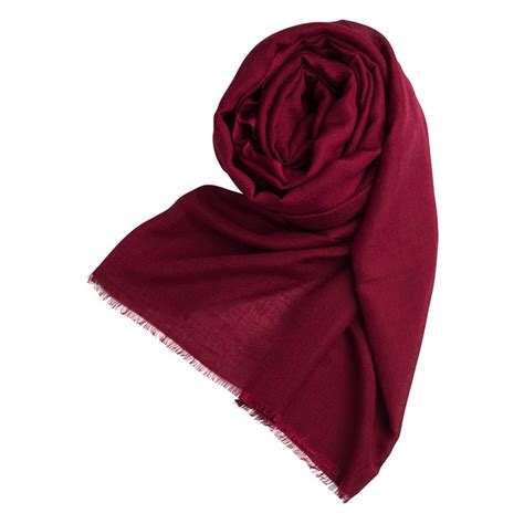 Burgundy Pashmina Shawl Made From Cashmere And Silk