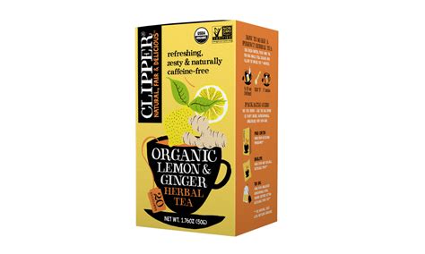 Organic Main Squeeze Herbal Tea Lemon Ginger Clipper Teas
