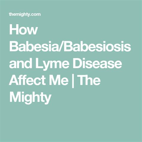 How Babesia One Of Lymes Co Infections Has Changed My Life Lyme