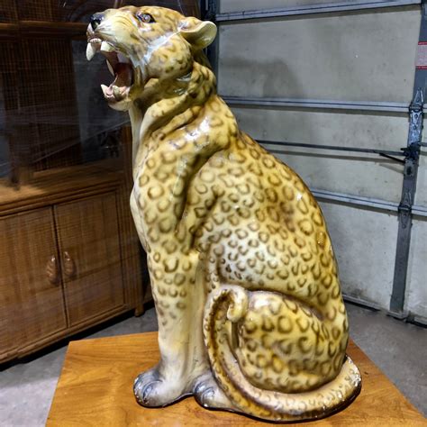 Large Vintage Art Deco Leopard Statue Scranton Antiques