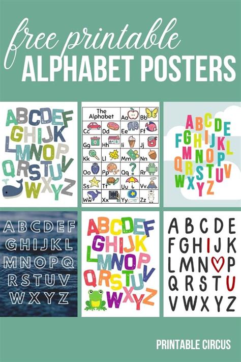 Free Printable Alphabet Wall Art And Posters Printable Circus