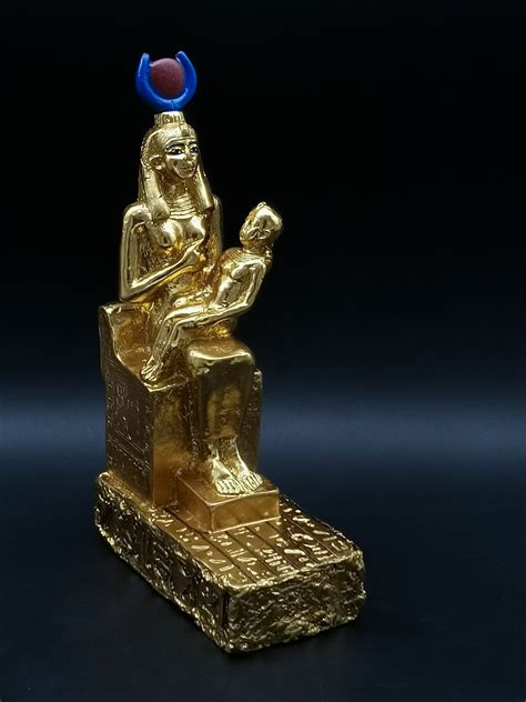 Estatua única De La Diosa Isis Amamantando Al Bebé Horus Hecha Etsy