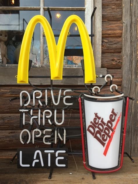 Mcdonalds And Drpepper Neon Sign Dj808 2000toys Antique Mall
