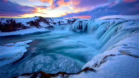 Beautiful Winter Waterfall Gyönyörű Téli Vízesés Megaport Media