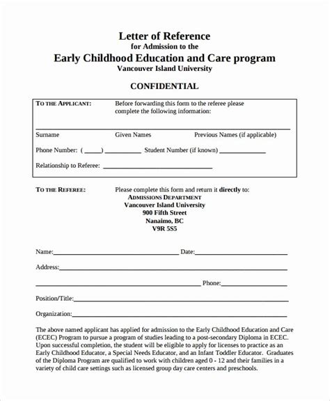 25 Letter Of Recommendation Child Care Business Template Example