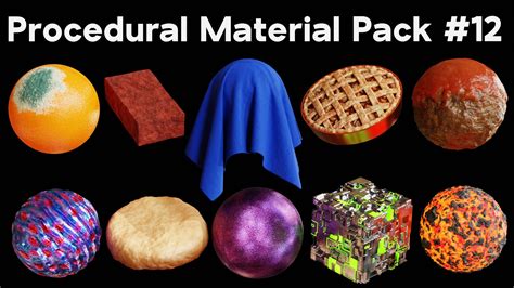 Artstation Blender Procedural Material Pack 12 Resources