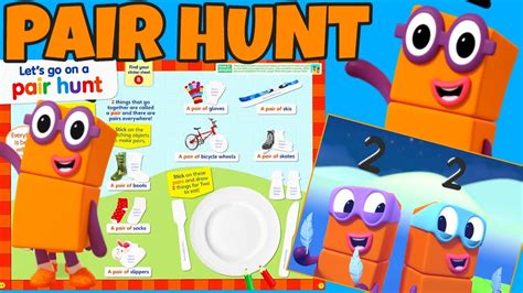 Numberblocks Learn To Count Numberblock 2 Is On A Pair Hunt Kids