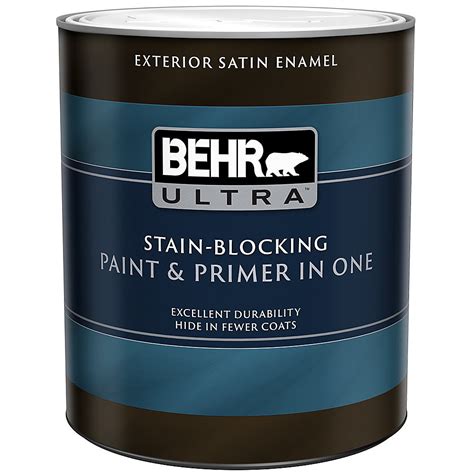 Behr Premium Plus Ultra Exterior Paint And Primer In One Satin Enamel