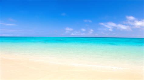 Free Download Blue Sky Sea Beach Hd Desktop Wallpaper Whitsand Bay Self