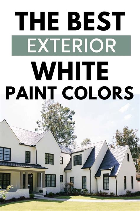 Best White Paint Colors For Exteriors Tudor House Exterior White