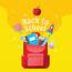 Yellow Back To School Poster With Red Backpack 833440  Download Free